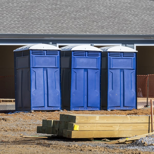 how often are the porta potties cleaned and serviced during a rental period in Lava Hot Springs